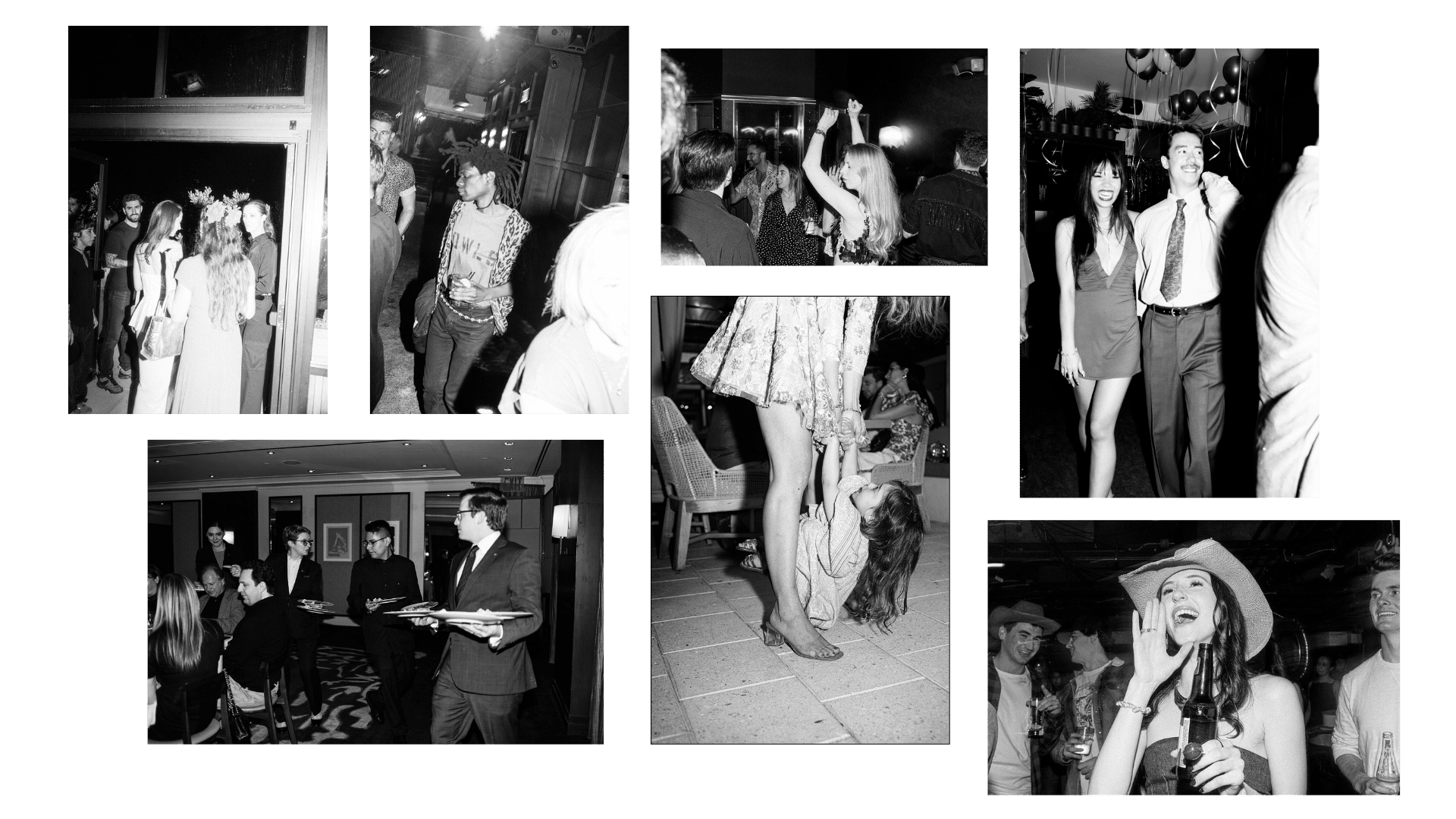 NYC event photographer black & white digital collage — The Essential Tier package by Lana Dubkova